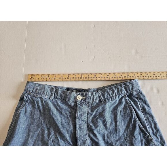 Polo Ralph Lauren Preston Chambray Shorts Mens 34 Light Blue Cotton - Picture 6 of 11